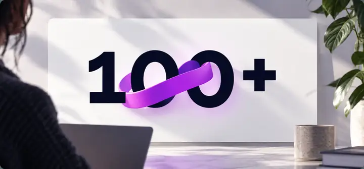 Bold throughput typography displayed on a light interface panel.